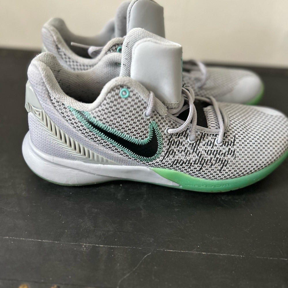 Nike Kids Gray and Green Sneakers